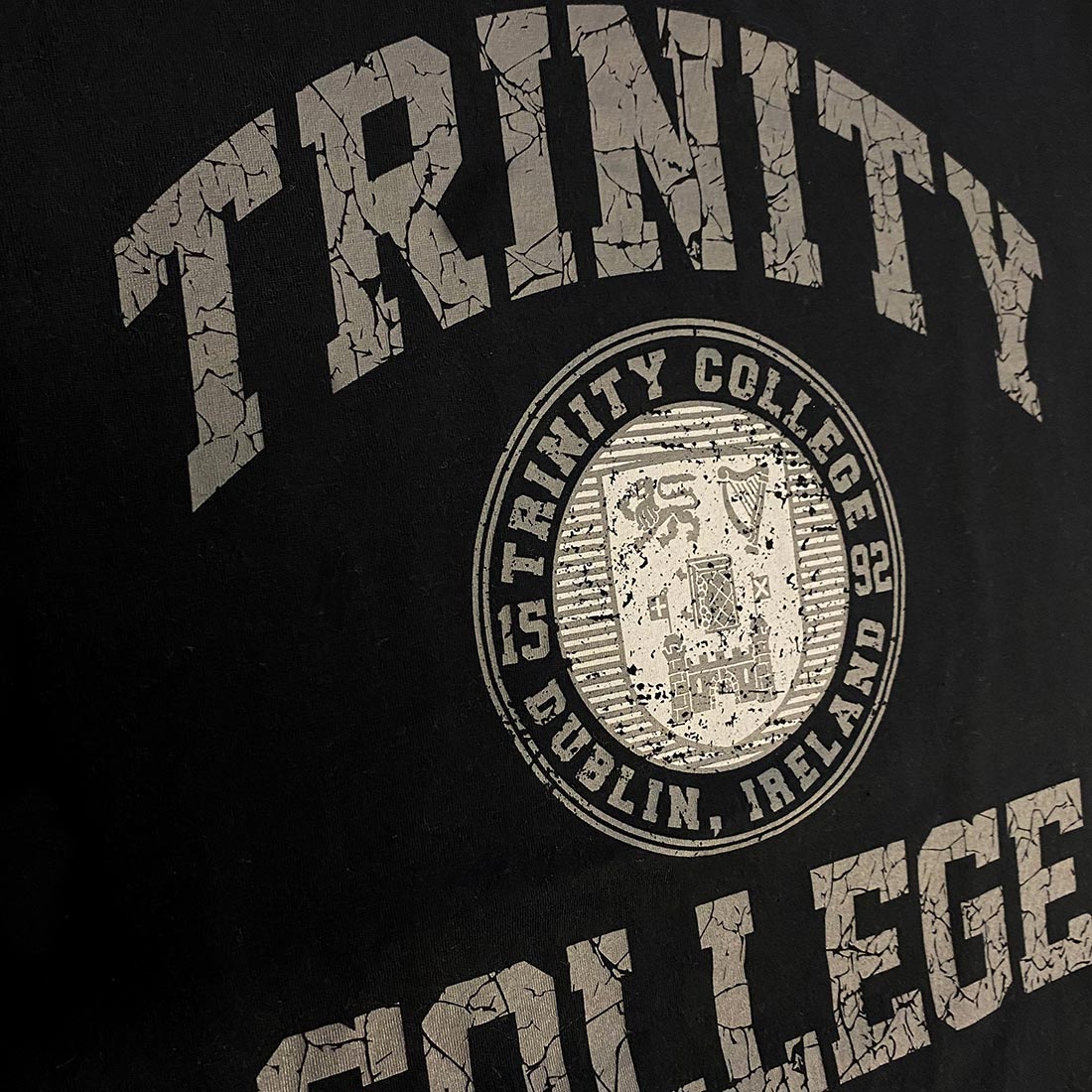Trinity Print BCI Cotton Premium Hoody - Black & Grey - Image 3