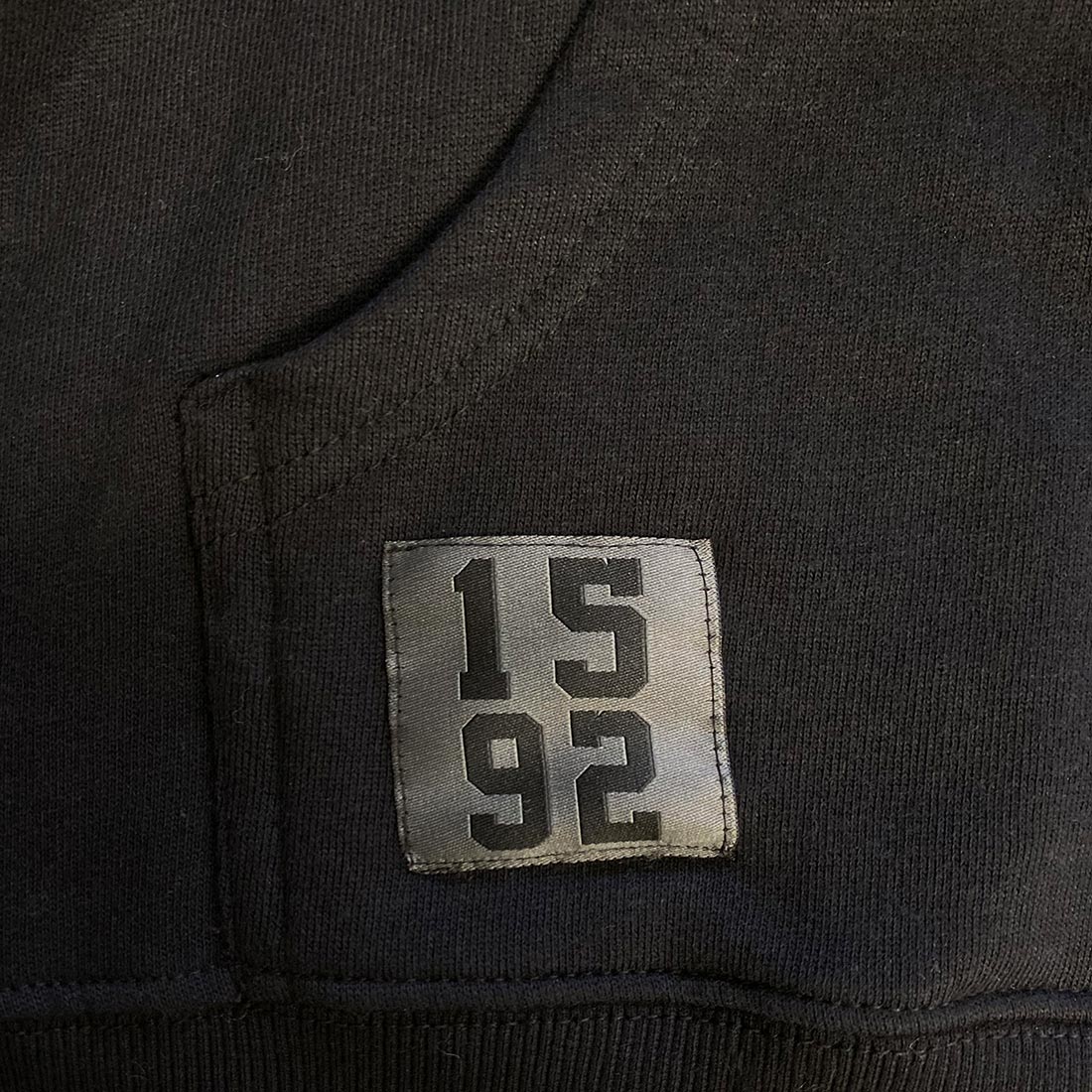 Trinity Print BCI Cotton Premium Hoody - Black & Grey - Image 4