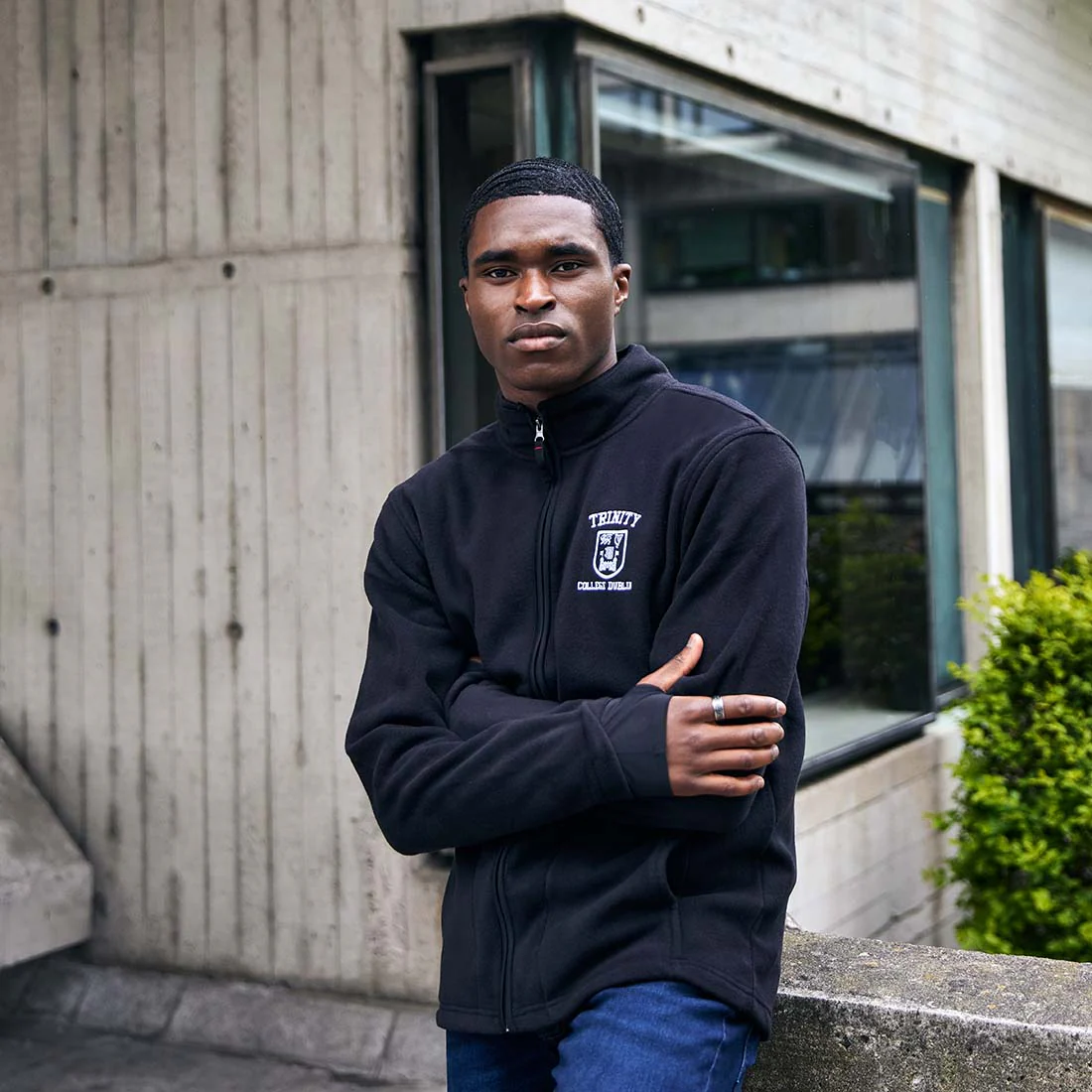Trinity College Dublin Sport Fleece Jacket Black - Image 3