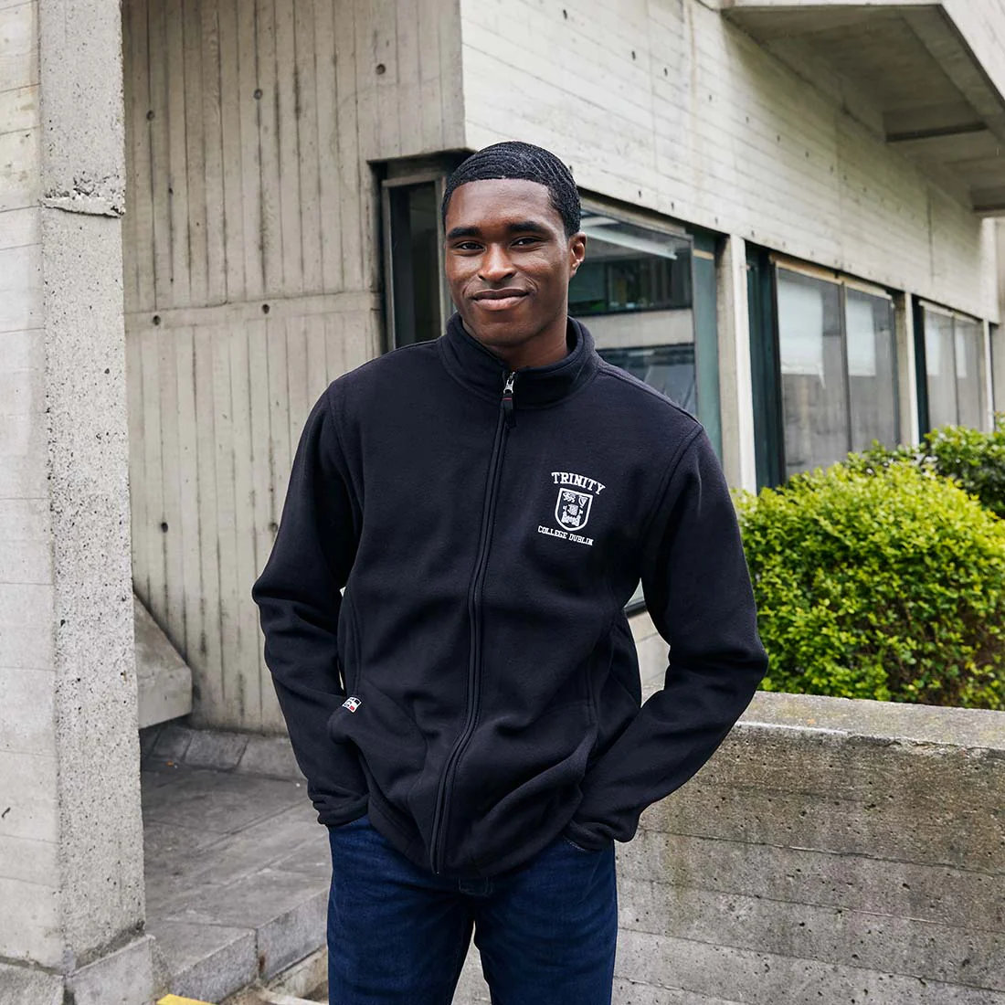 Trinity College Dublin Sport Fleece Jacket Black - Image 4