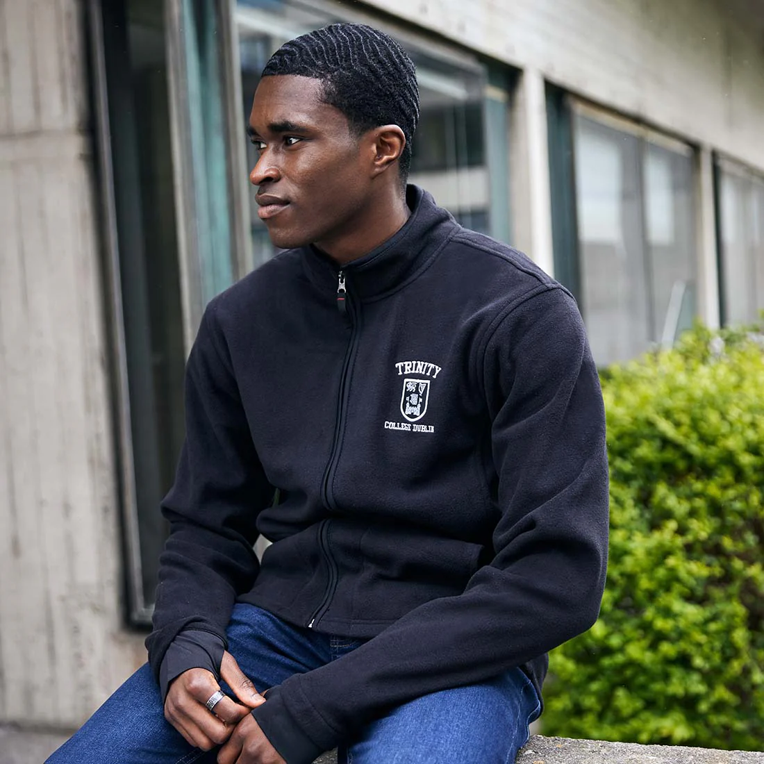 Trinity College Dublin Sport Fleece Jacket Black - Image 5