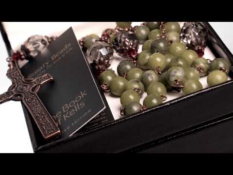 Book of Kells Connemara Marble Rosary in Presentation Box - Image 5