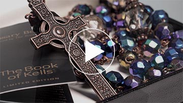 Book of Kells Purple Rosary in Presentation Box - Image 7