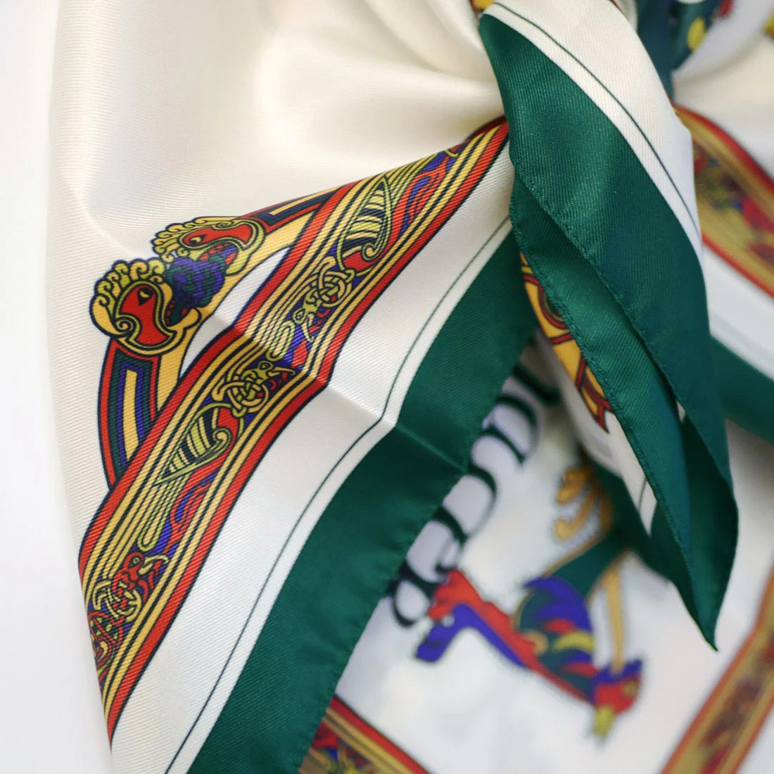 Book of Kells Square Signature Scarf Bottle Green/Red/Purple - Image 3