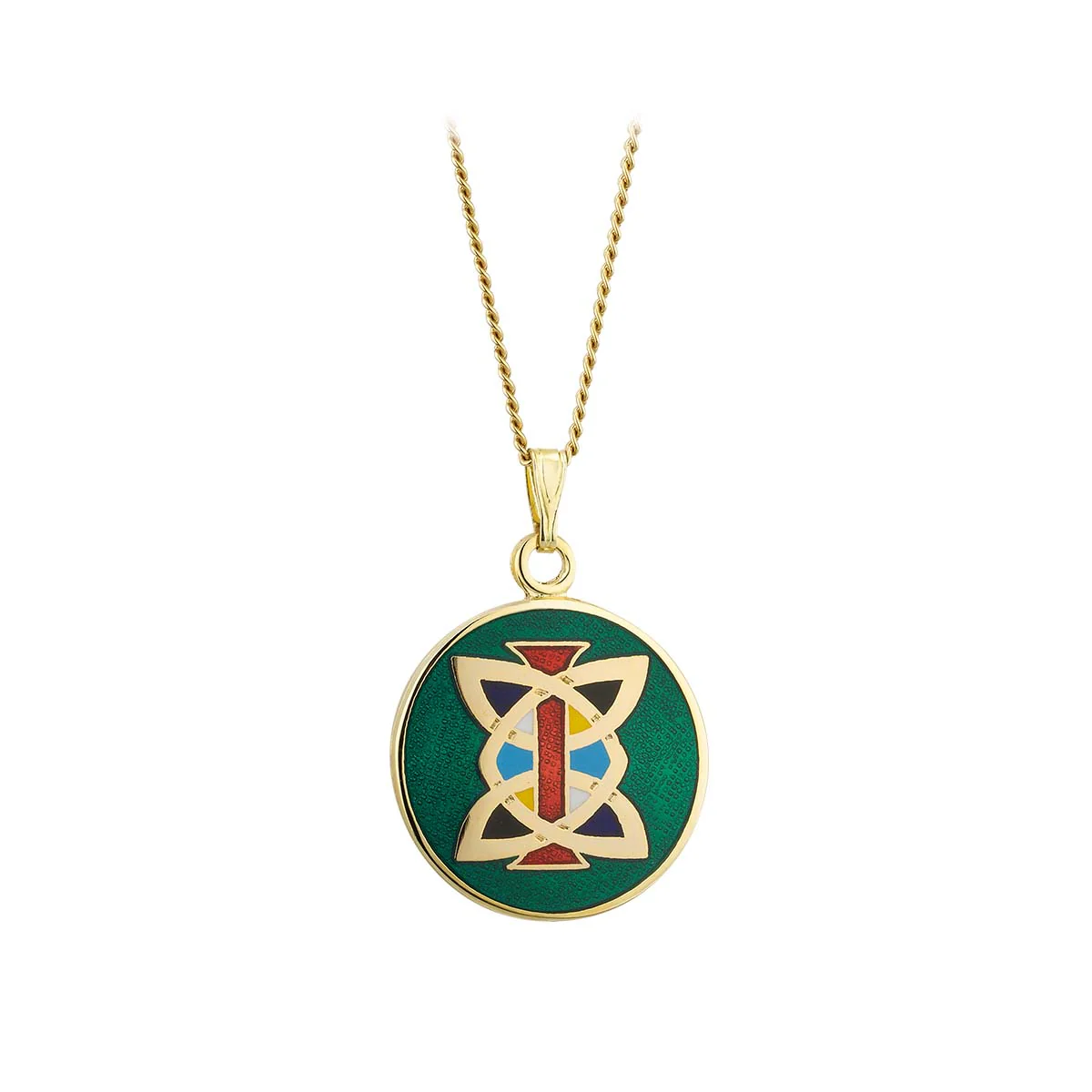 Book of Kells Gold Plated Celtic Initial Pendant - Image 10