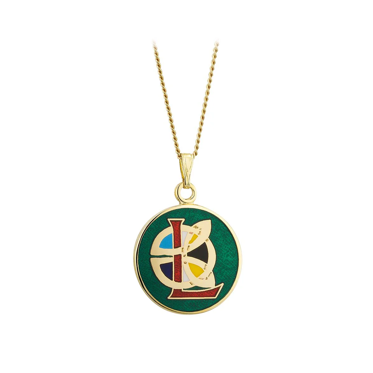 Book of Kells Gold Plated Celtic Initial Pendant - Image 13