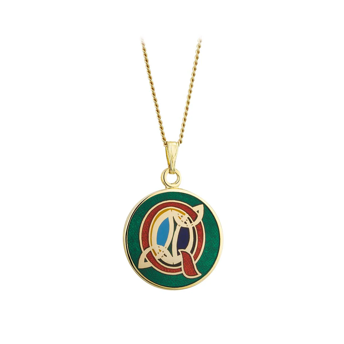 Book of Kells Gold Plated Celtic Initial Pendant - Image 18