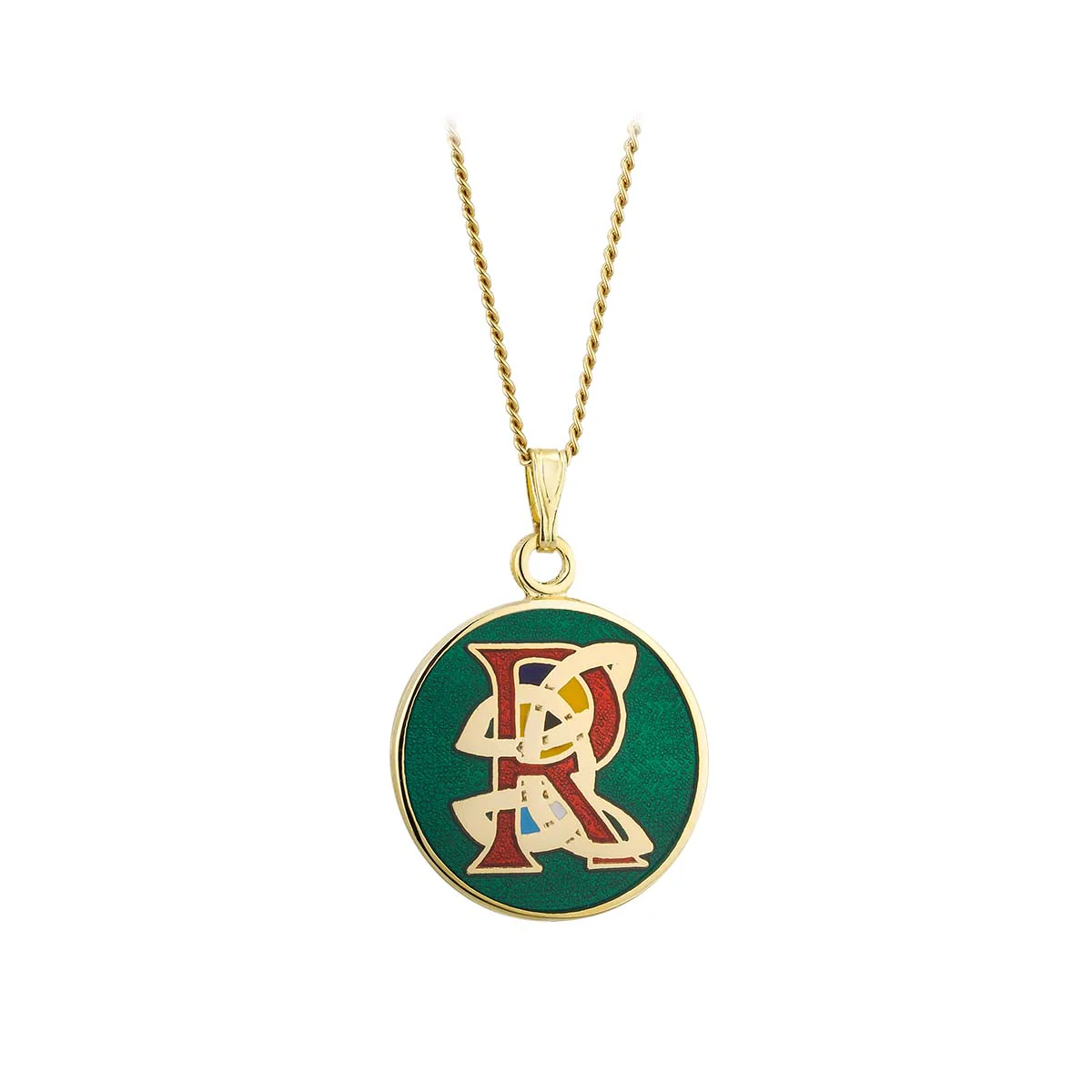 Book of Kells Gold Plated Celtic Initial Pendant - Image 19