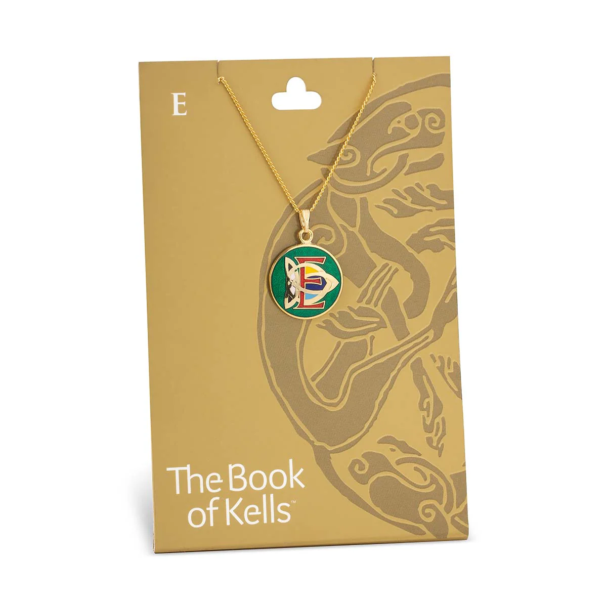 Book of Kells Gold Plated Celtic Initial Pendant - Image 2