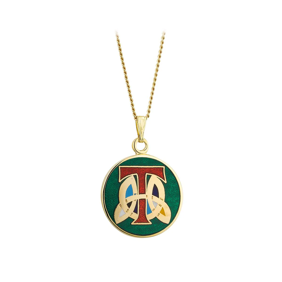 Book of Kells Gold Plated Celtic Initial Pendant - Image 21