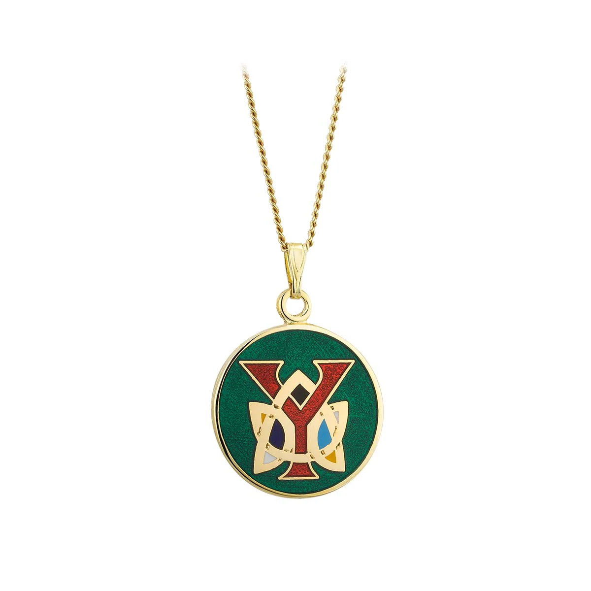 Book of Kells Gold Plated Celtic Initial Pendant - Image 26
