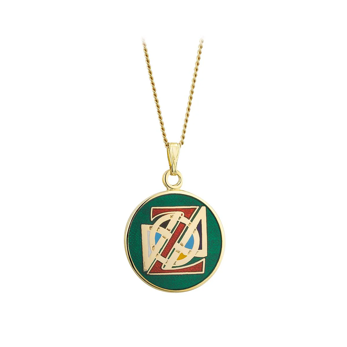 Book of Kells Gold Plated Celtic Initial Pendant - Image 27