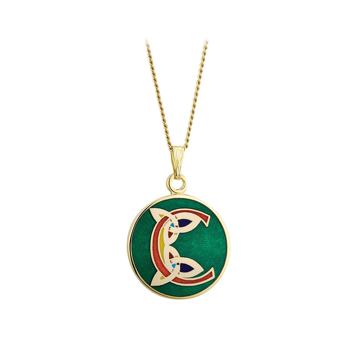 Book of Kells Gold Plated Celtic Initial Pendant - Image 4