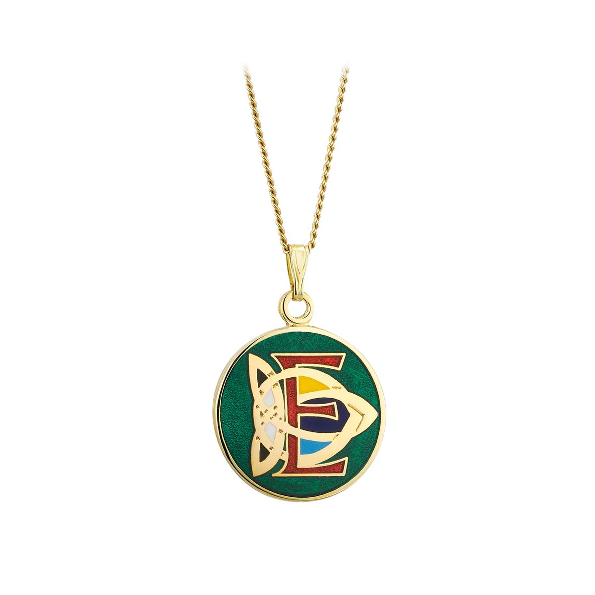 Book of Kells Gold Plated Celtic Initial Pendant - Image 6
