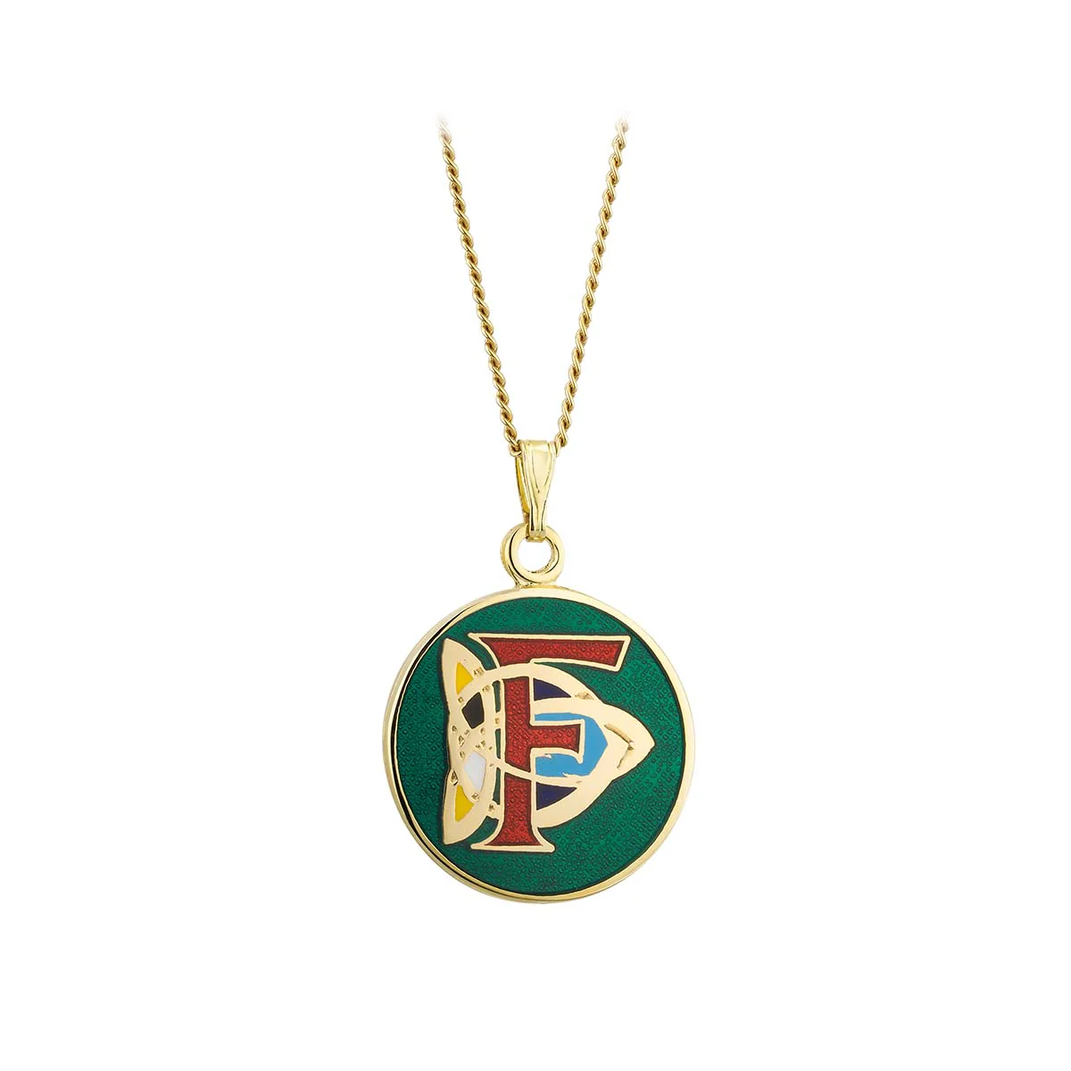 Book of Kells Gold Plated Celtic Initial Pendant - Image 7