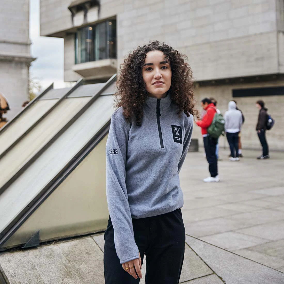 Trinity Premium Micro Fleece 1/4 Zip - Grey Marl - Image 3