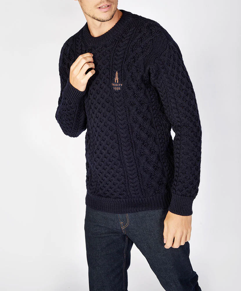 Honeycomb Stitch Blasket Aran Sweater - Image 13