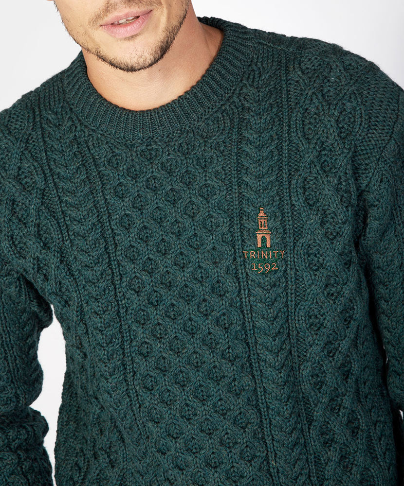 Honeycomb Stitch Blasket Aran Sweater - Image 19