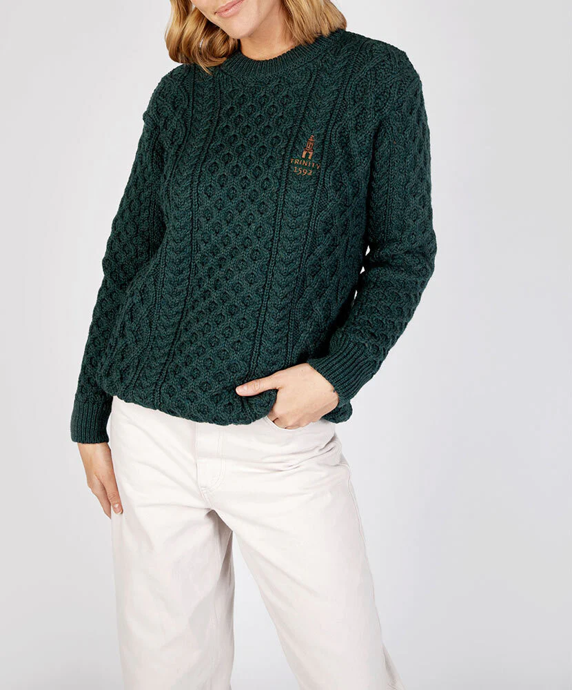Honeycomb Stitch Blasket Aran Sweater - Image 21