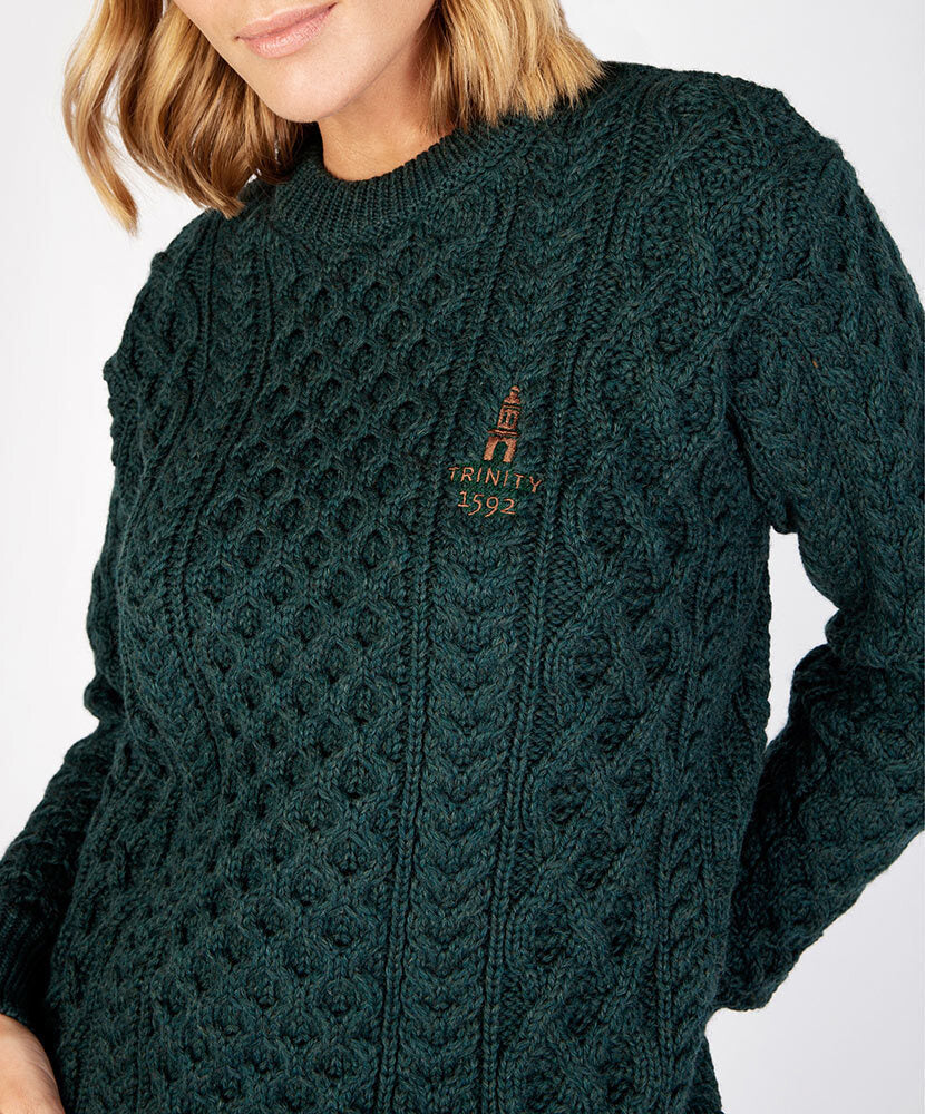 Honeycomb Stitch Blasket Aran Sweater - Image 22