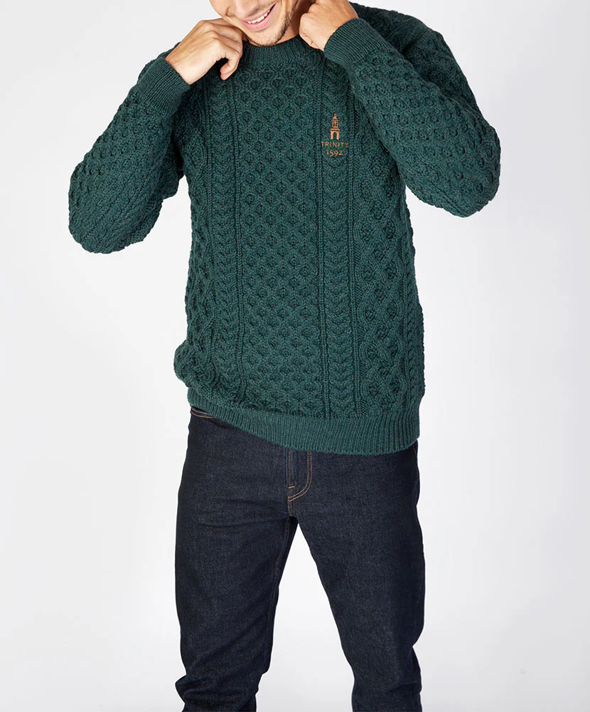 Honeycomb Stitch Blasket Aran Sweater - Image 24