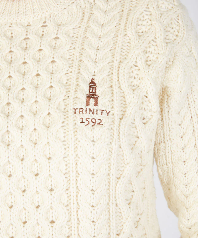Honeycomb Stitch Blasket Aran Sweater - Image 5