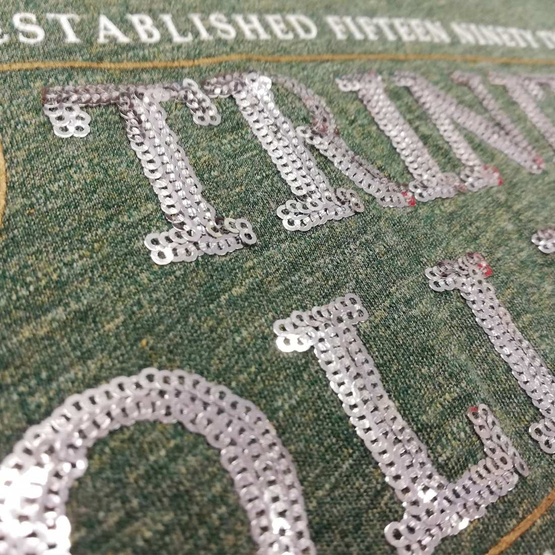 Trinity College Dublin Sequin Ladies T-Shirt Moss Slub - Image 3
