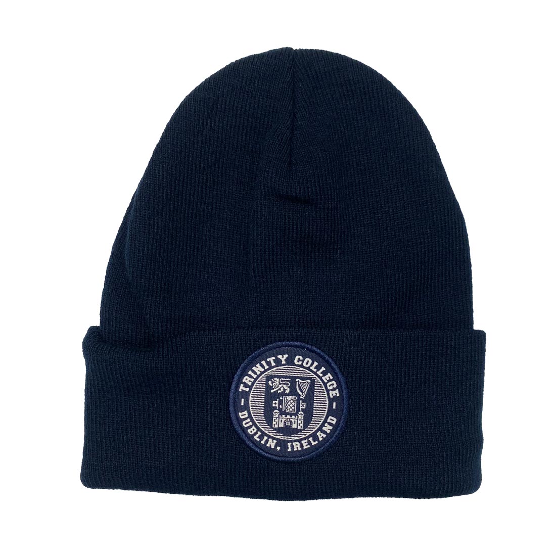 Trinity Crest Turn Up Beanie - Navy - Image 2