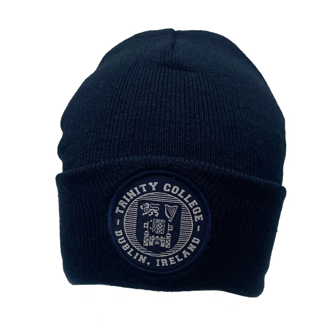 Trinity Crest Turn Up Beanie - Navy - Image 3