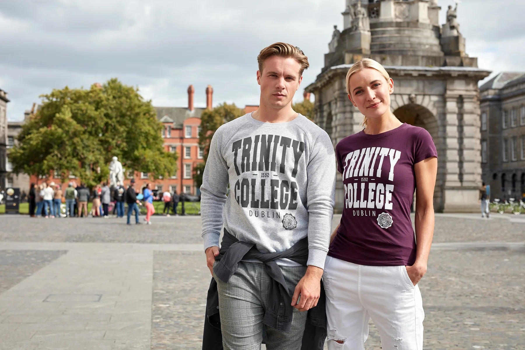 Trinity College Dublin Sweatshirt Marl Grey - Image 5
