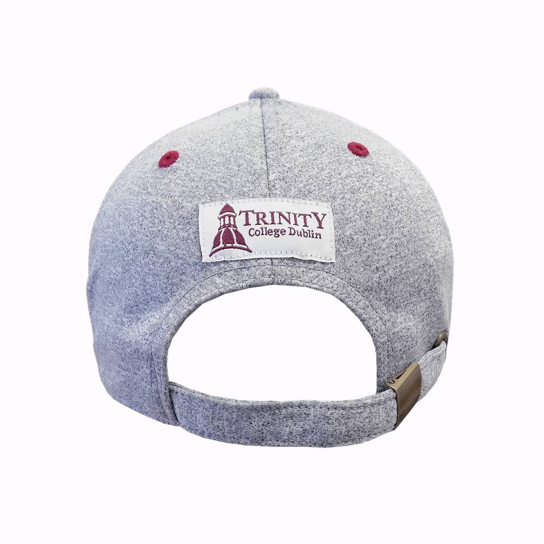 Trinity College 1592 Performance Baseball Cap Grey Marl/Burgundy - Image 3