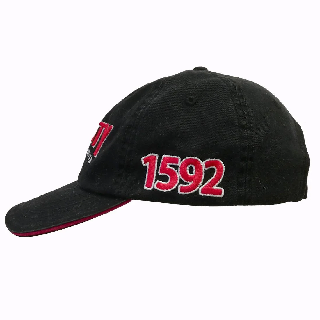 Trinity College Dublin Washed Baseball Cap Black/Red - Image 2