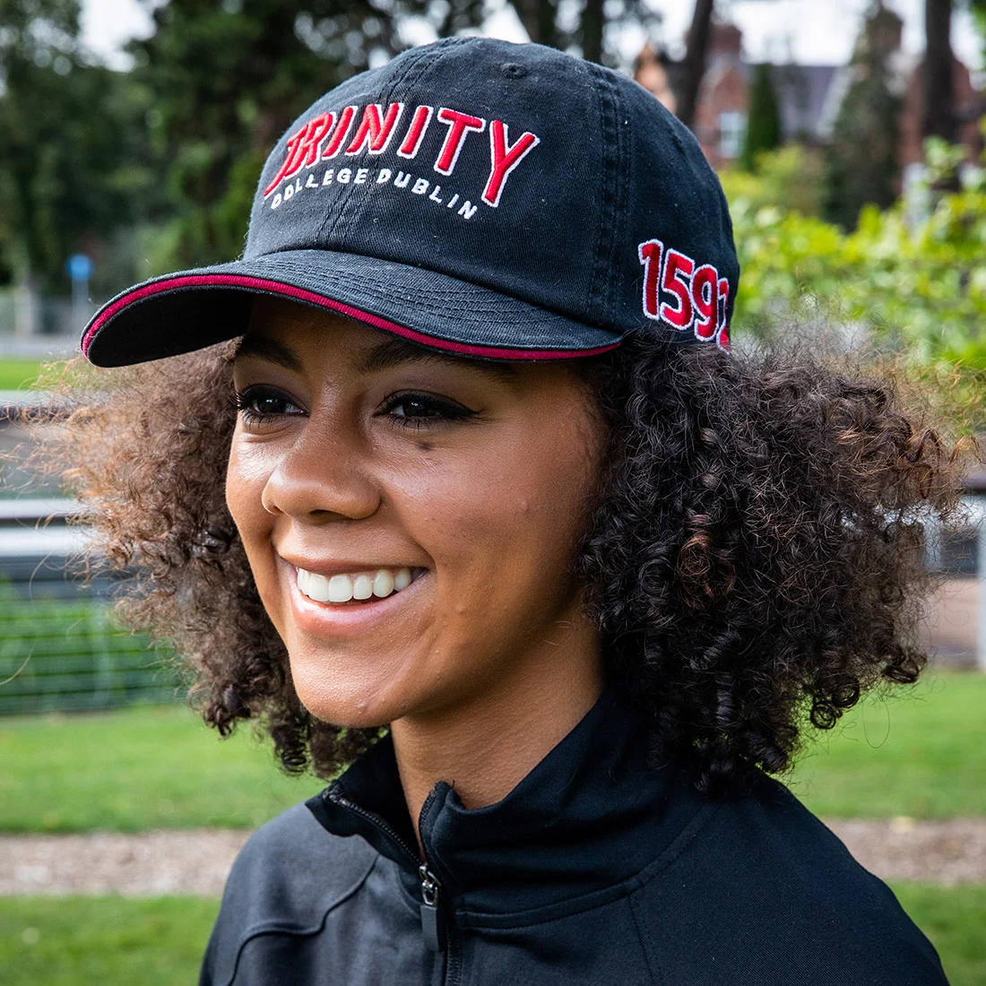 Trinity College Dublin Washed Baseball Cap Black/Red - Image 5
