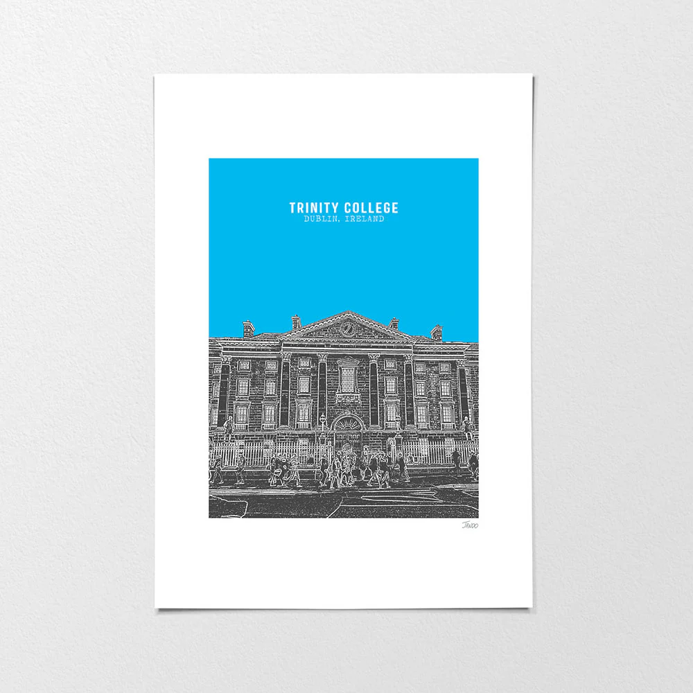 Trinity College Dublin Landmark Print - A4