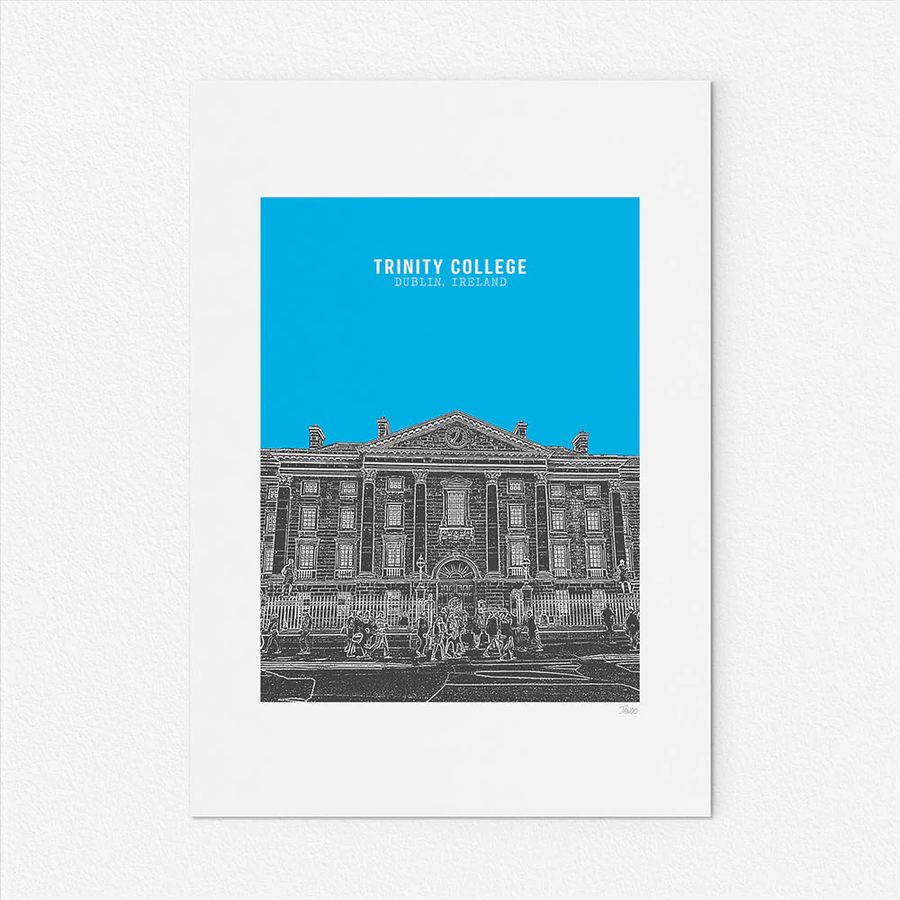 Trinity College Dublin Landmark Print - A4 - Image 2
