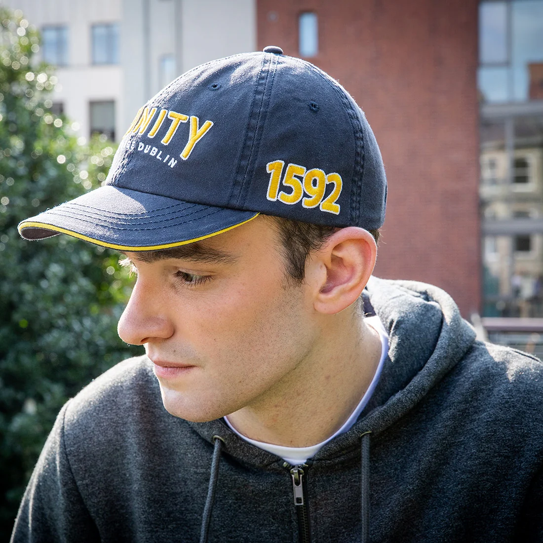 Trinity College Navy/Mustard Washed Baseball Cap - Image 5