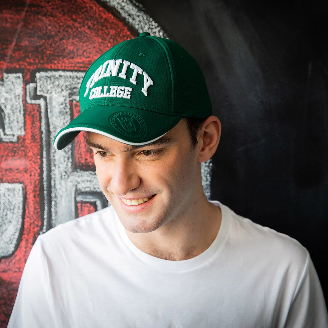 Trinity College Dublin Performance Baseball Cap Bottle Green - Image 4